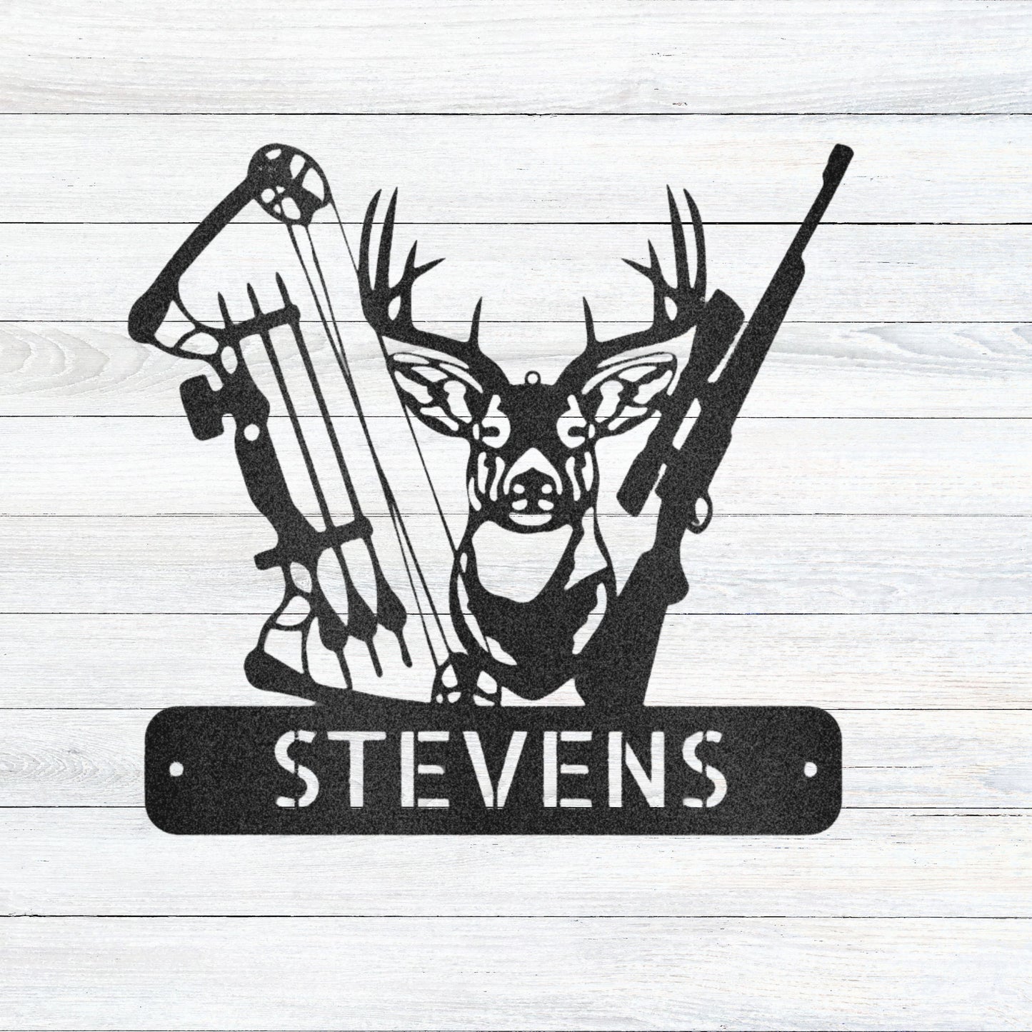 Deer Hunter Monogram - Steel Sign