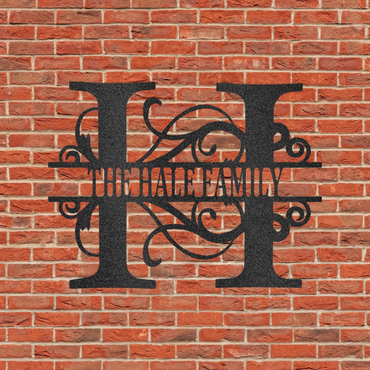 Split Letter Monogram - Steel Sign