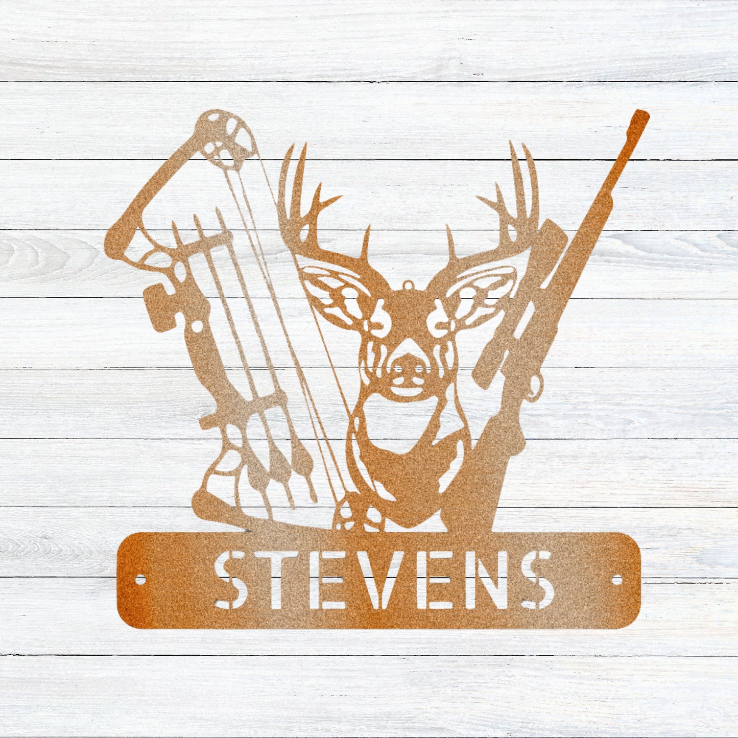 Deer Hunter Monogram - Steel Sign
