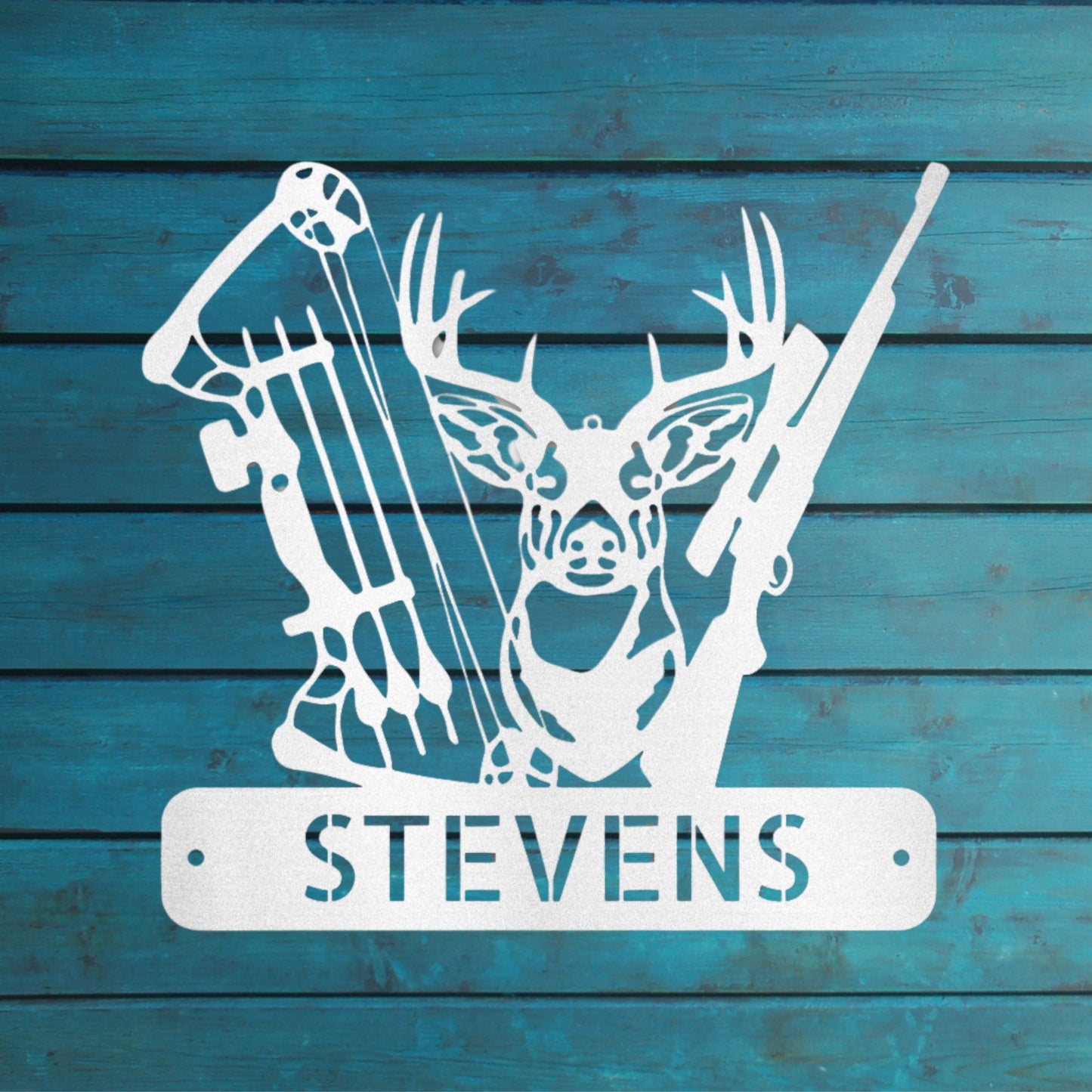 Deer Hunter Monogram - Steel Sign