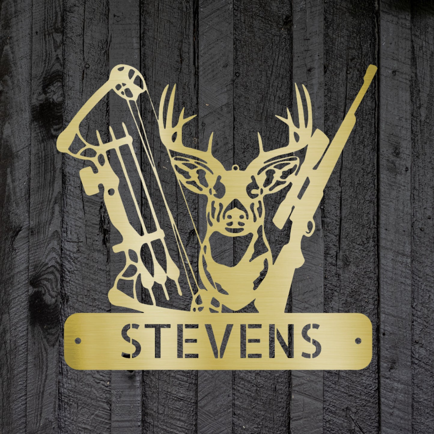 Deer Hunter Monogram - Steel Sign