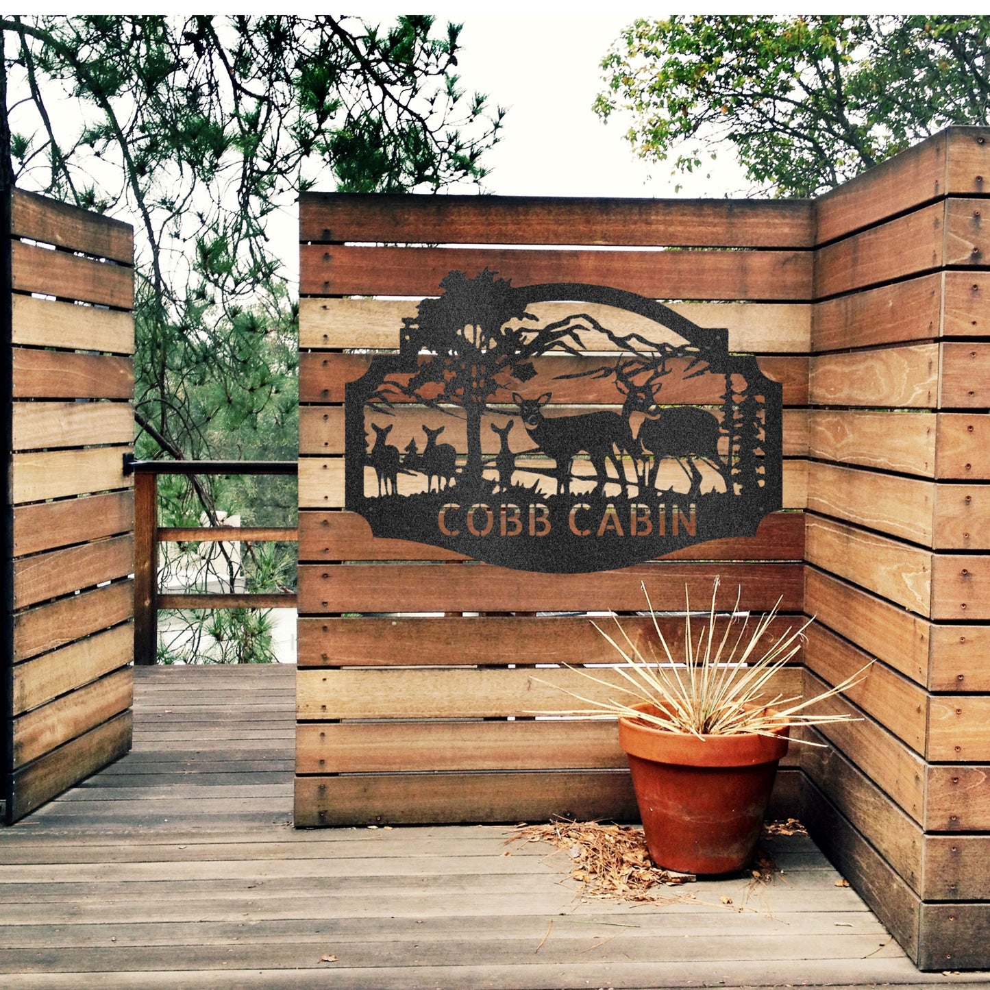 Deer Family - Steel Sign