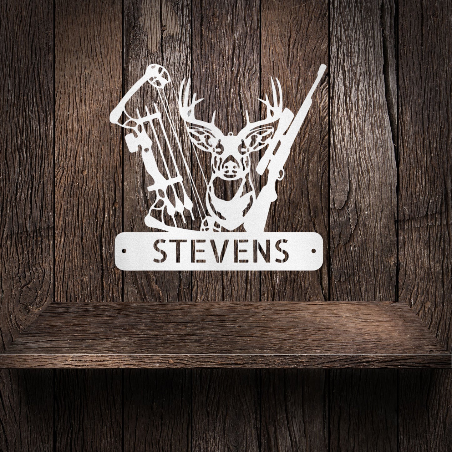 Deer Hunter Monogram - Steel Sign