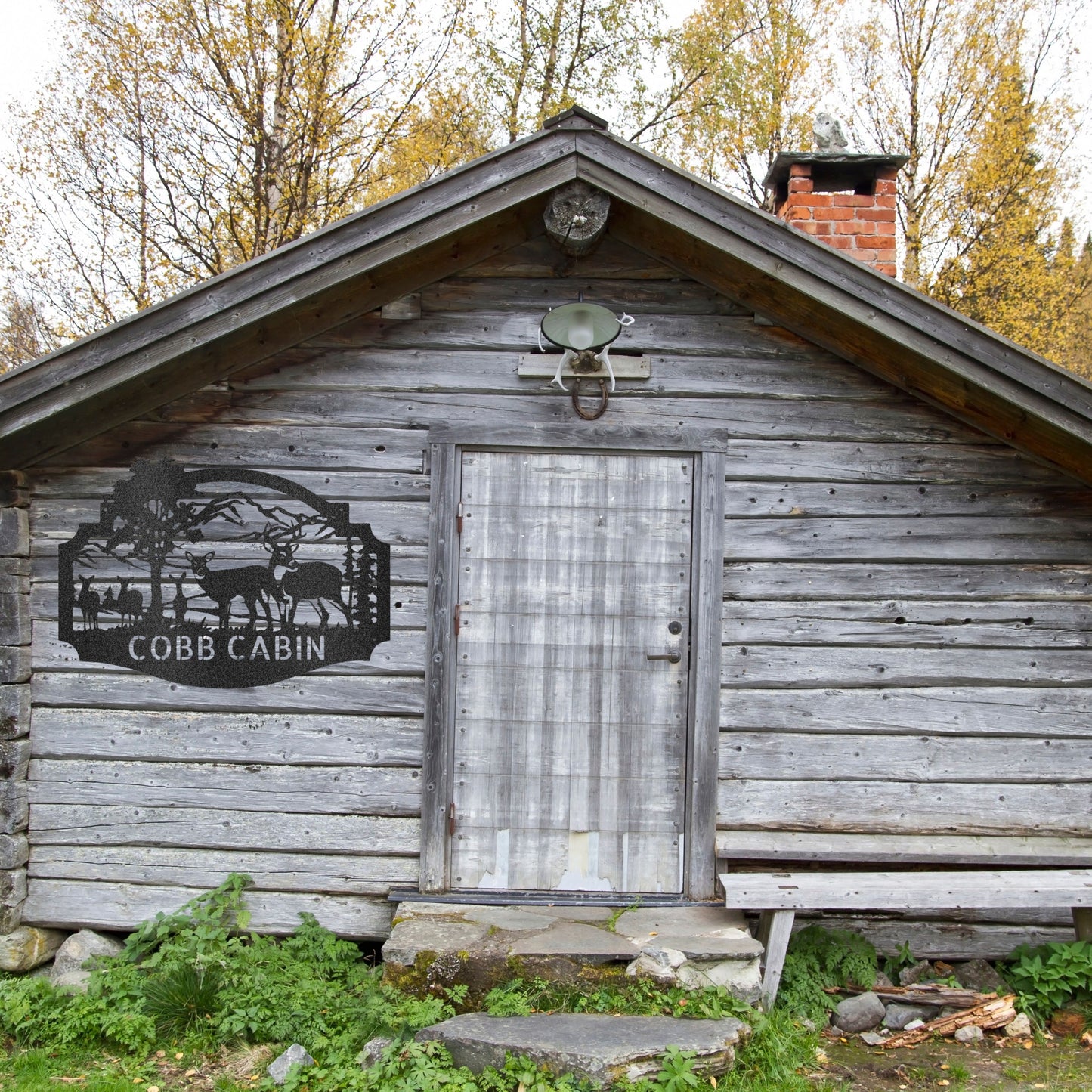 Deer Family - Steel Sign