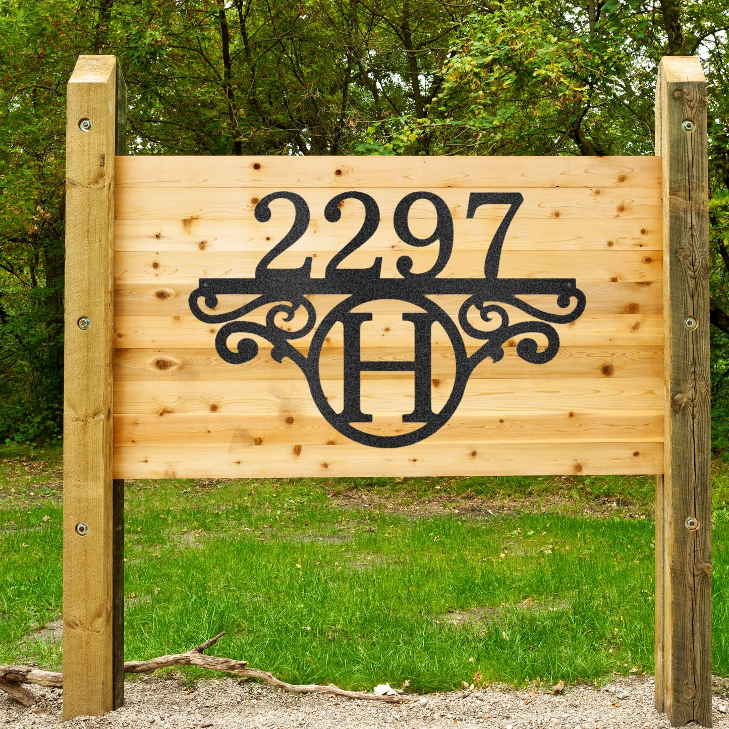 Initial Address Sign - Steel Sign