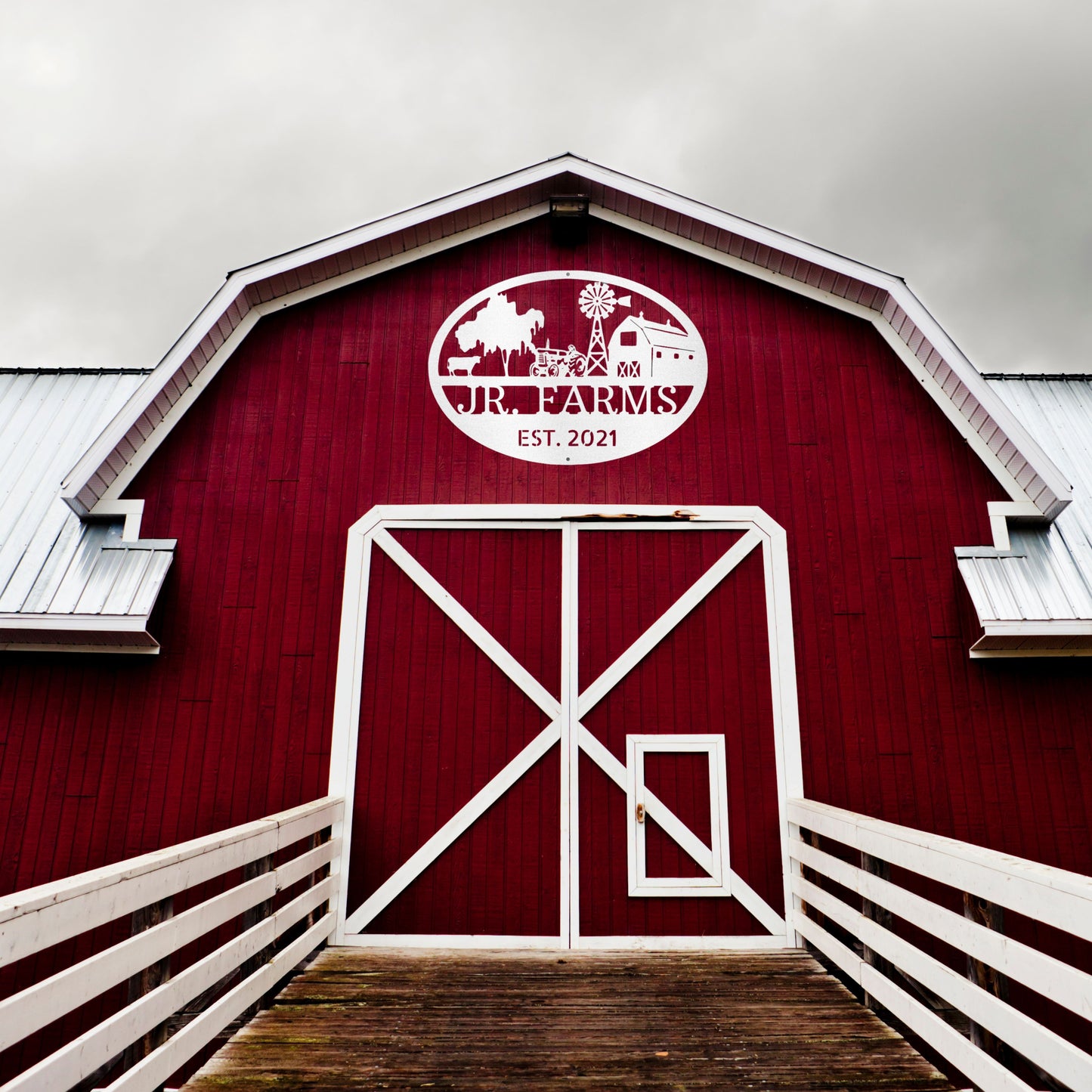 Simple Farm Monogram - Steel Sign