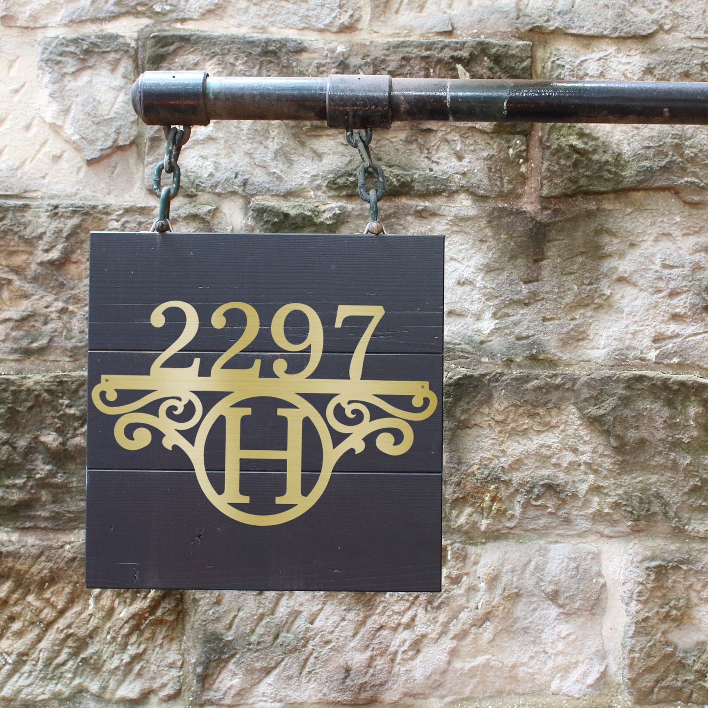 Initial Address Sign - Steel Sign